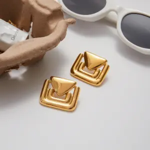 Modern Geometric Stainless Steel Earrings 10 S857092167bda47b9b04ae42415ea0559T