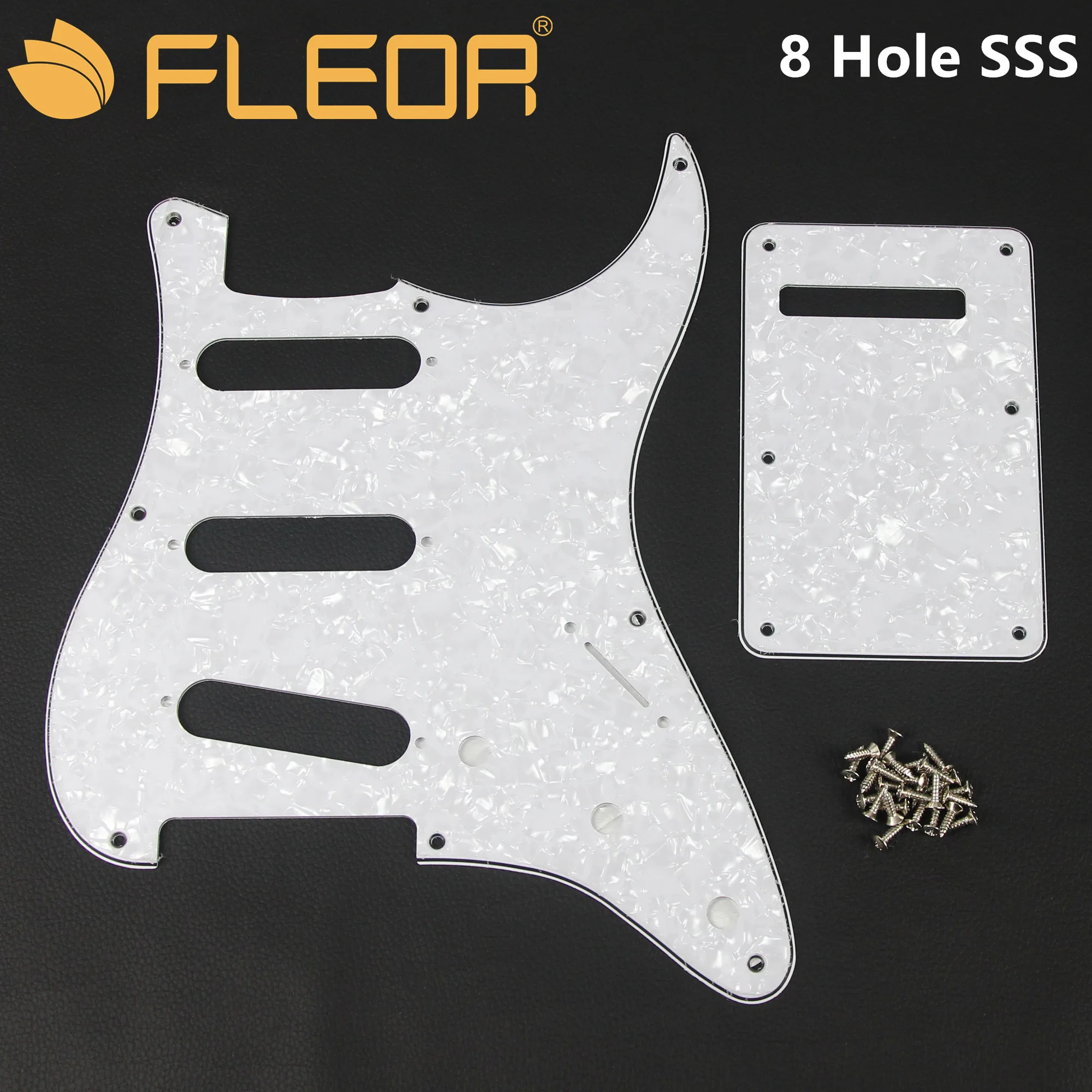 White Pearl Pickguard for Stratocaster 2 White Pearl Pickguard for Stratocaster - Image 2