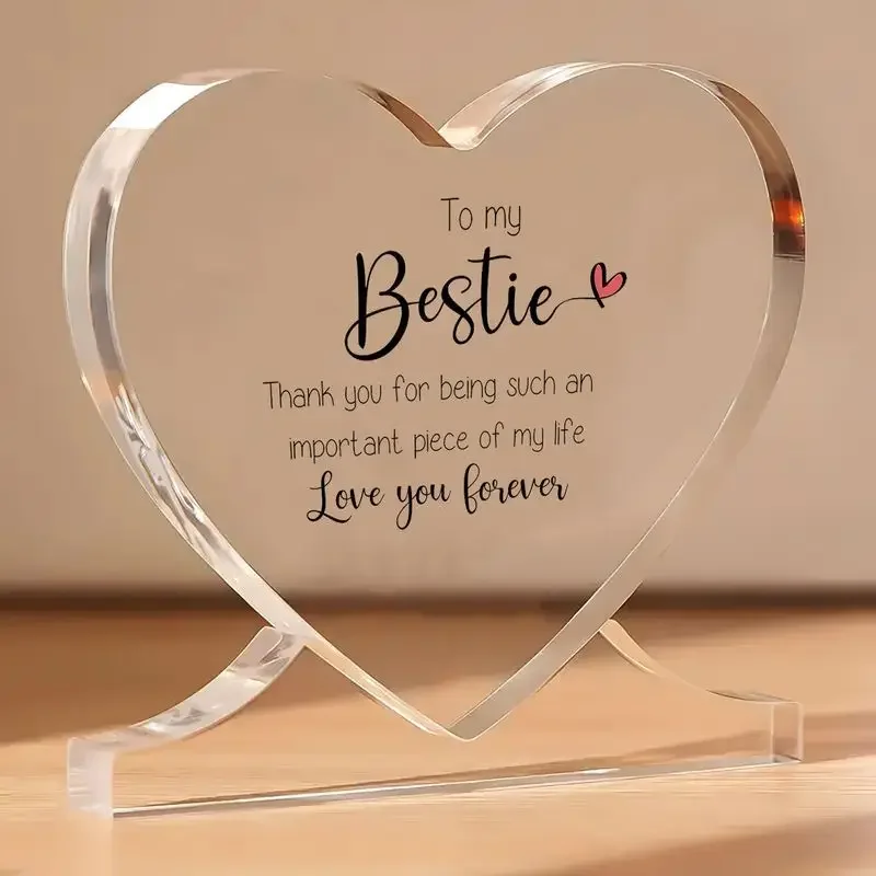Heart-Shaped Acrylic Friendship Plaque 3 Heart-Shaped Acrylic Friendship Plaque - Image 3