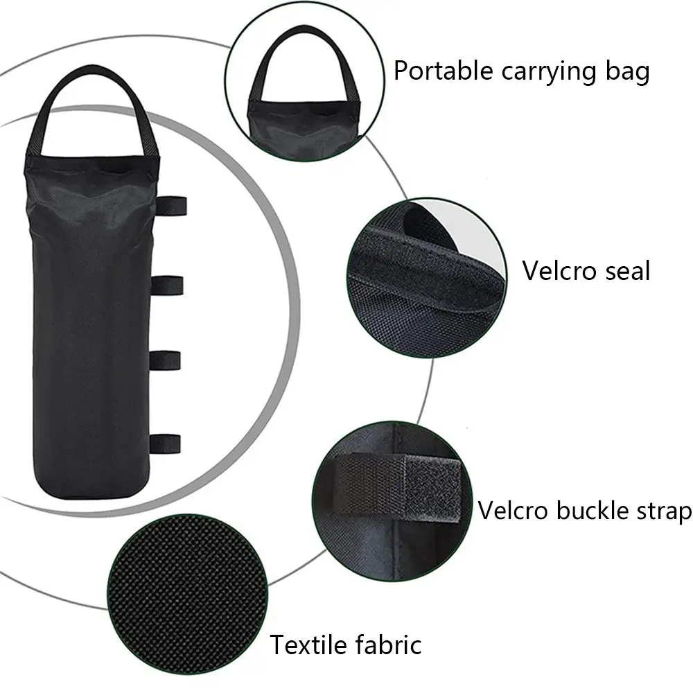 Durable Black Outdoor Tent Sandbags Set of 1 or 4 5 Durable Black Outdoor Tent Sandbags Set of 1 or 4 - Image 5