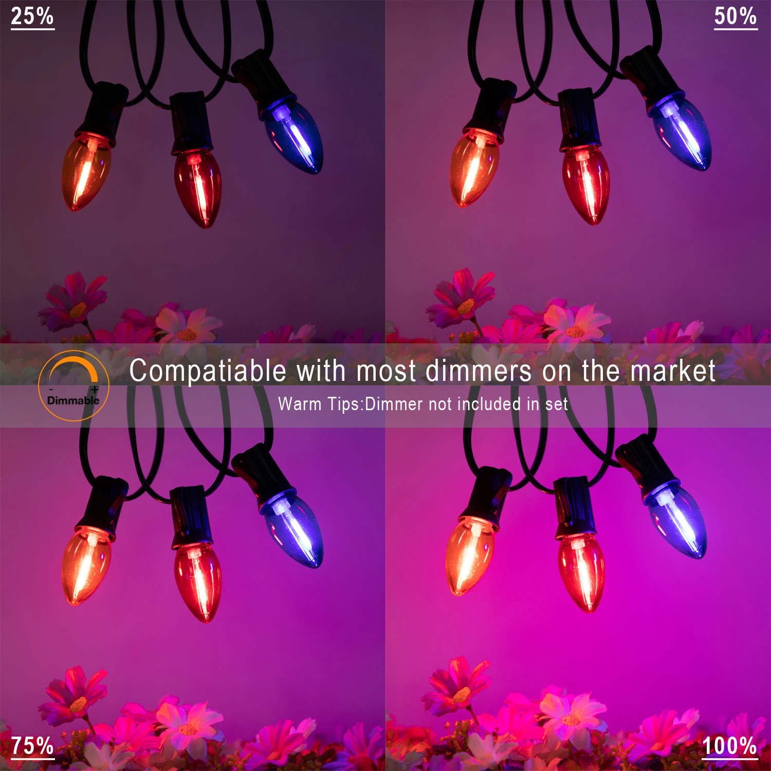 Vibrant Outdoor Christmas String Lights 25ft & 65ft 5 Vibrant Outdoor Christmas String Lights 25ft & 65ft - Image 5