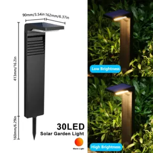Modern Solar Garden Pathway Light 7-Shaped Design 16 S860b2d3767744f1593cd1a635ad64da5Z
