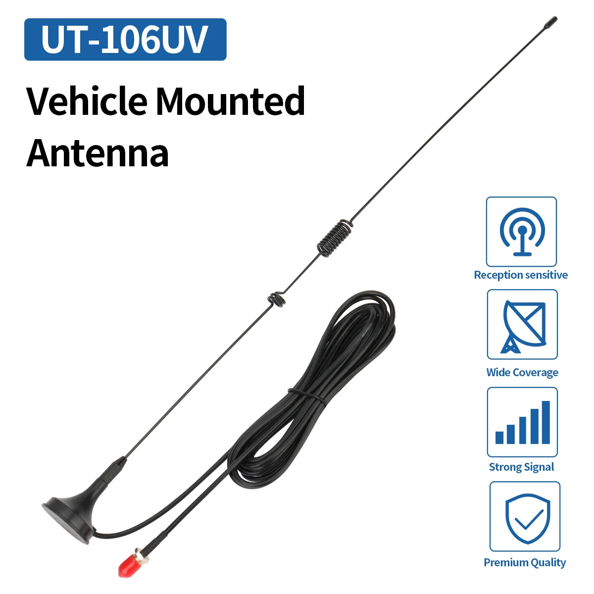 UT-106UV Dual-Band Magnetic Car Antenna 2 UT-106UV Dual-Band Magnetic Car Antenna - Image 2