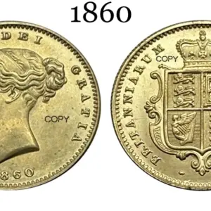 Victorian Brass Coin Replica of Queen Victoria 1860 10 S862e1d34d33546ad855f2c954b4c38f3R 1