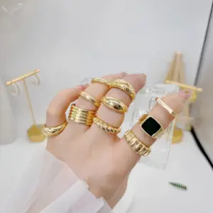 Set of 15 Punk Silver Landscape Rings 15 S86393b3c2a0c4a8ebbe6aa90253b0be8B