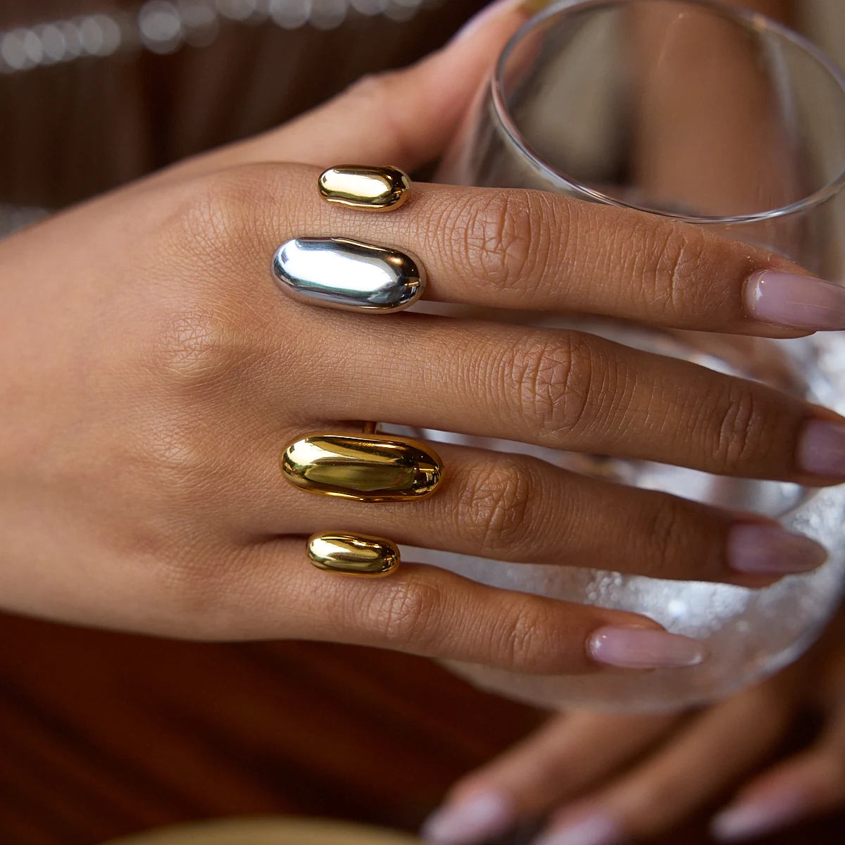 Unisex Stainless Steel Geometric Ring 5 Unisex Stainless Steel Geometric Ring - Image 5