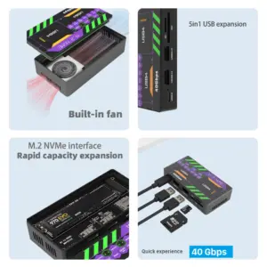 USB4 40Gbps External SSD Enclosure with Digital Display 7 S864fba107eae4cfe90f2441ef1f92941h