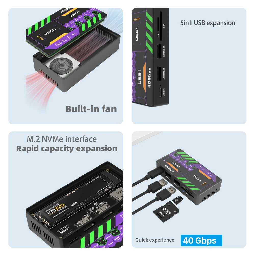 USB4 40Gbps External SSD Enclosure with Digital Display 2 USB4 40Gbps External SSD Enclosure with Digital Display - Image 2