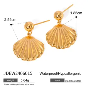 Shell-inspired Stainless Steel Earrings for Women 11 S8683b7c4204a449e80ec09c0a184dca7m