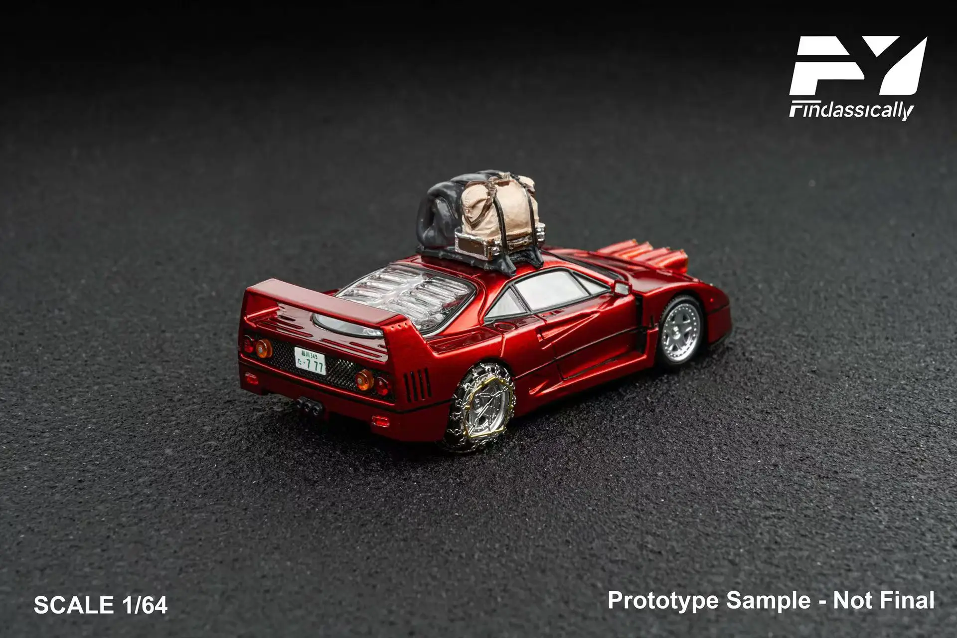 Limited Edition Transparent Red Ferrari F40 Diecast Model 2 Limited Edition Transparent Red Ferrari F40 Diecast Model - Image 2
