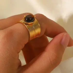 Stainless Steel Gold Women's Adjustable Ring 9 S86a5bcdbadf646d3a2e541910703b8b02