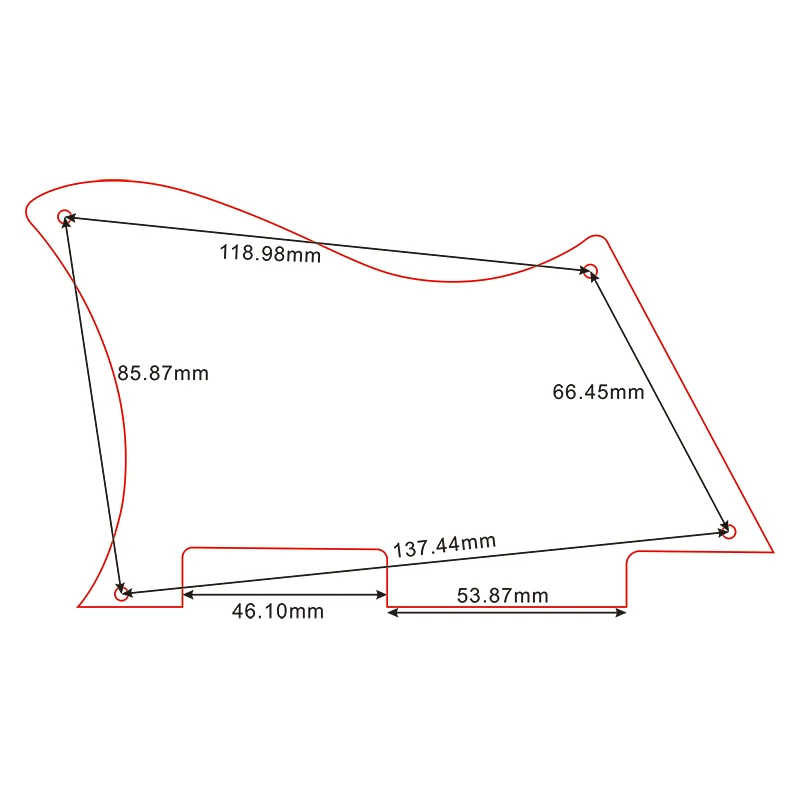 Black Pickguard for Yamaha Revstar RSS20 2 Black Pickguard for Yamaha Revstar RSS20 - Image 2