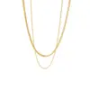Stainless Steel Double-Layer Necklace