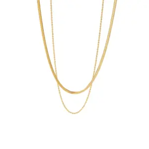Stainless Steel Double-Layer Necklace