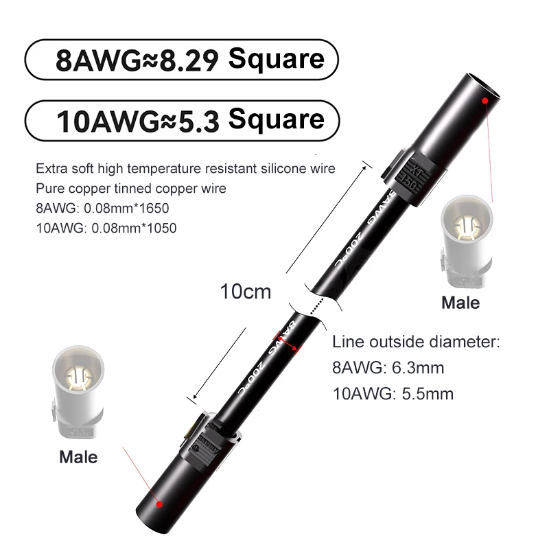 High-Current XT150 Connecting Cable 8/10AWG 7 High-Current XT150 Connecting Cable 8/10AWG - Image 7