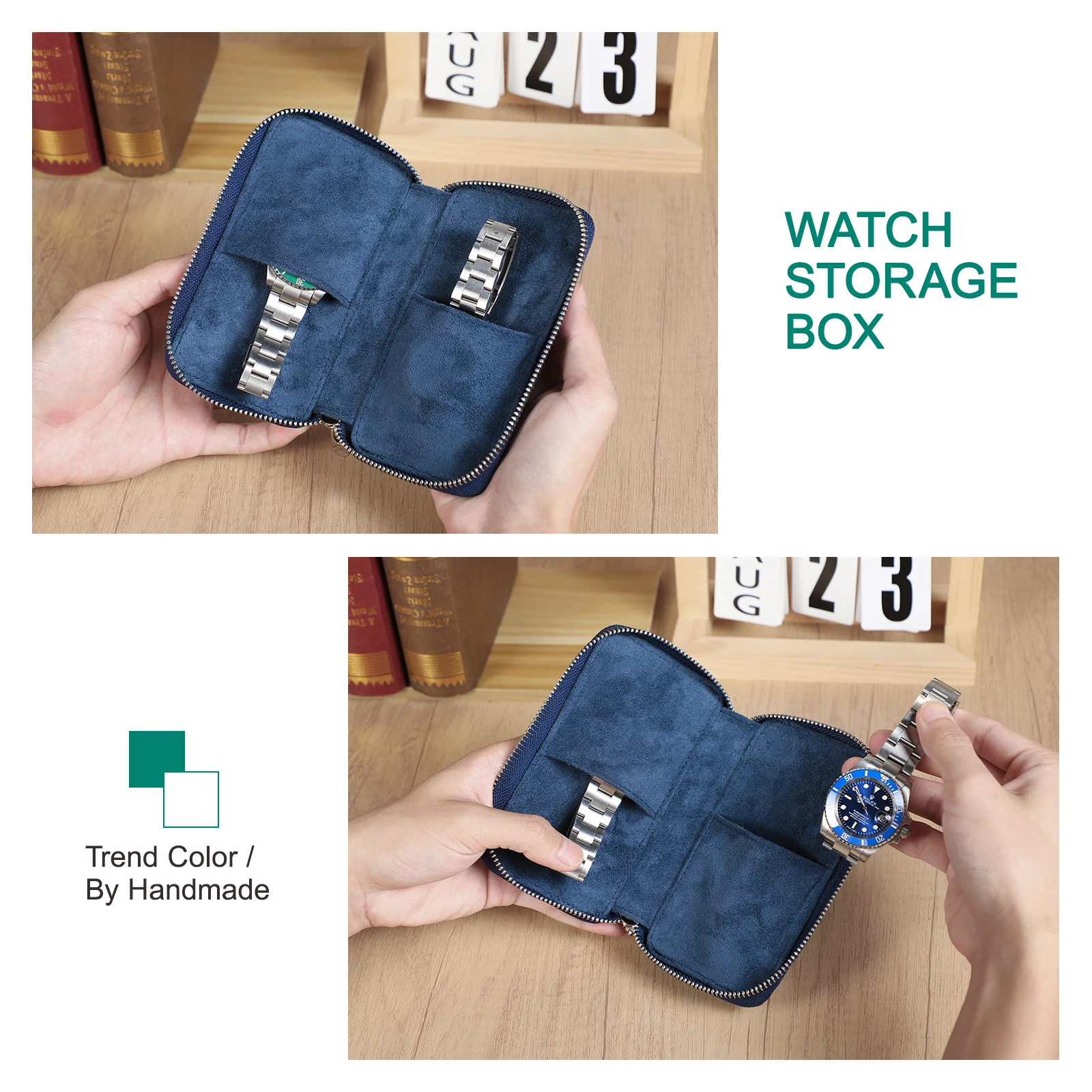 Luxury Leather Watch Pouch for Sport Watches 4 Luxury Leather Watch Pouch for Sport Watches - Image 4