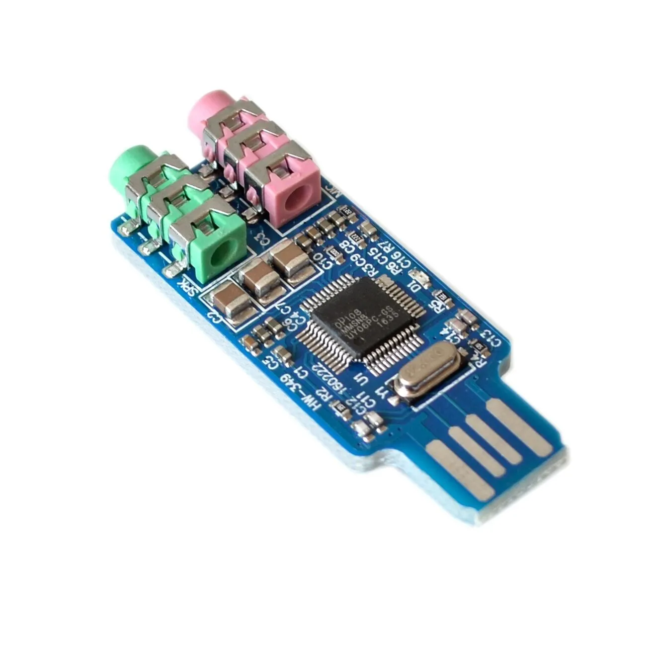 Vibrant Blue External USB Sound Card Module 2 Vibrant Blue External USB Sound Card Module - Image 2