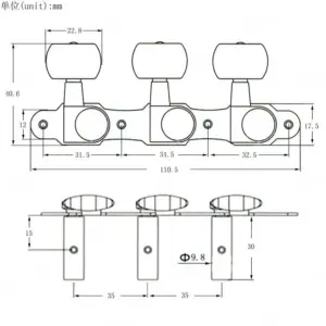 Sealed Classical Guitar Tuning Button Set 10 S87108f1550c64f4cbdcf693eb6580879e