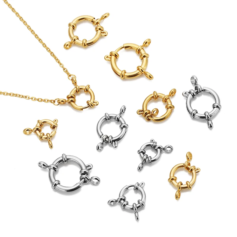 Gold Stainless Steel Spring Clasps for Jewelry 3 Gold Stainless Steel Spring Clasps for Jewelry - Image 3