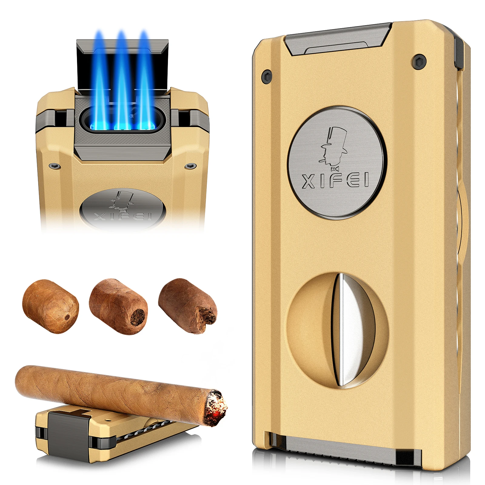 Sleek Metal Cigar Lighter with Multifunction Tools 8 Sleek Metal Cigar Lighter with Multifunction Tools - Image 8