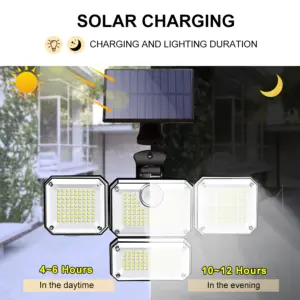 Solar Security Light with 4 Adjustable Heads 10 S873aa52eeb3b44c4a98fb050a10a3c75Y