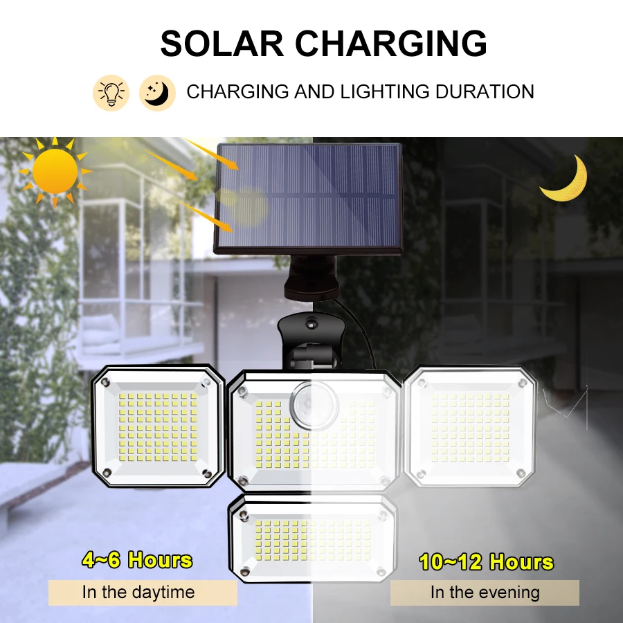 Solar Security Light with 4 Adjustable Heads 3 Solar Security Light with 4 Adjustable Heads - Image 3