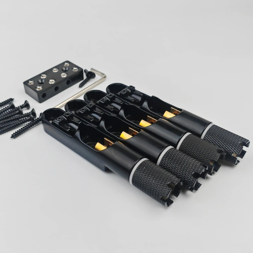 Black Headless Bass Bridge Set for 4 and 5 Strings 8 Black Headless Bass Bridge Set for 4 and 5 Strings - Image 8