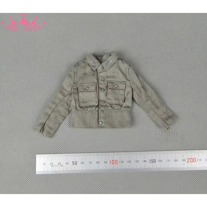 WWII Light Green Action Figure Coat for Collectors 2 WWII Light Green Action Figure Coat for Collectors - Image 2