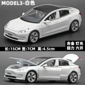 White Scale 1:32 Alloy Tesla Model 3 Car Model 18 S8780fe7942324428bcda4f6dd6737eccs