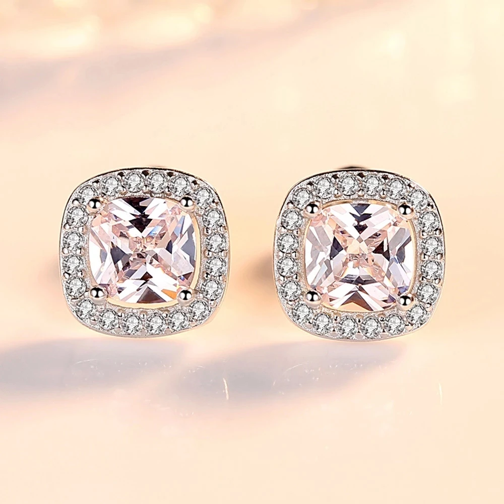 Sterling Silver Round Earrings with Cubic Zirconia 7 Sterling Silver Round Earrings with Cubic Zirconia - Image 7