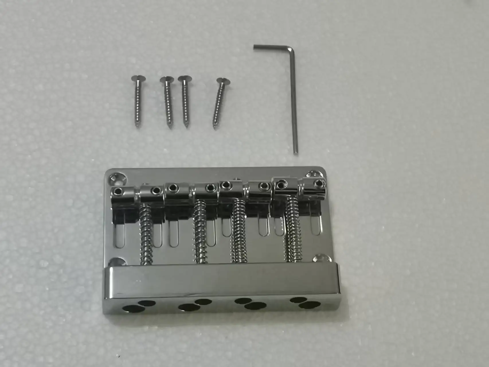 Chrome Vintage Bass Bridge for 4-String Guitars 1 Chrome Vintage Bass Bridge for 4-String Guitars