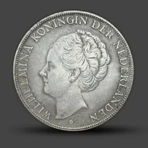 Vintage Copper Queen Wilhelmina Coin 38mm