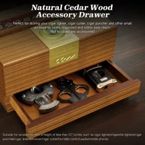 Elegant Cedar Wood Cigar Humidor with Digital Hygrometer 11 S87b925efcf3f463d9a09ff588c4f2efae