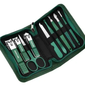 Stainless Steel Green Nail Care Set (6 or 9-Piece) 12 S87bc4e600f3943269c5a3058ec0fbe56B 2