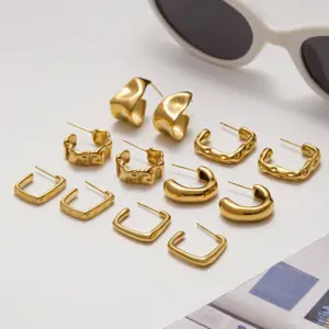 Gold Stainless Steel Geometric Earrings JDE0305036 14 S87d1c27ee3cd4ae9a9bfb1d5497aea68B