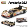 Gold Porsche 963 Diecast Model 1:43 Scale