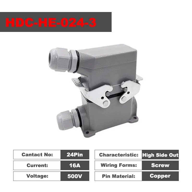 Heavy-Duty 24-Pin Industrial Connector HDC-HE-024 7 Heavy-Duty 24-Pin Industrial Connector HDC-HE-024 - Image 7