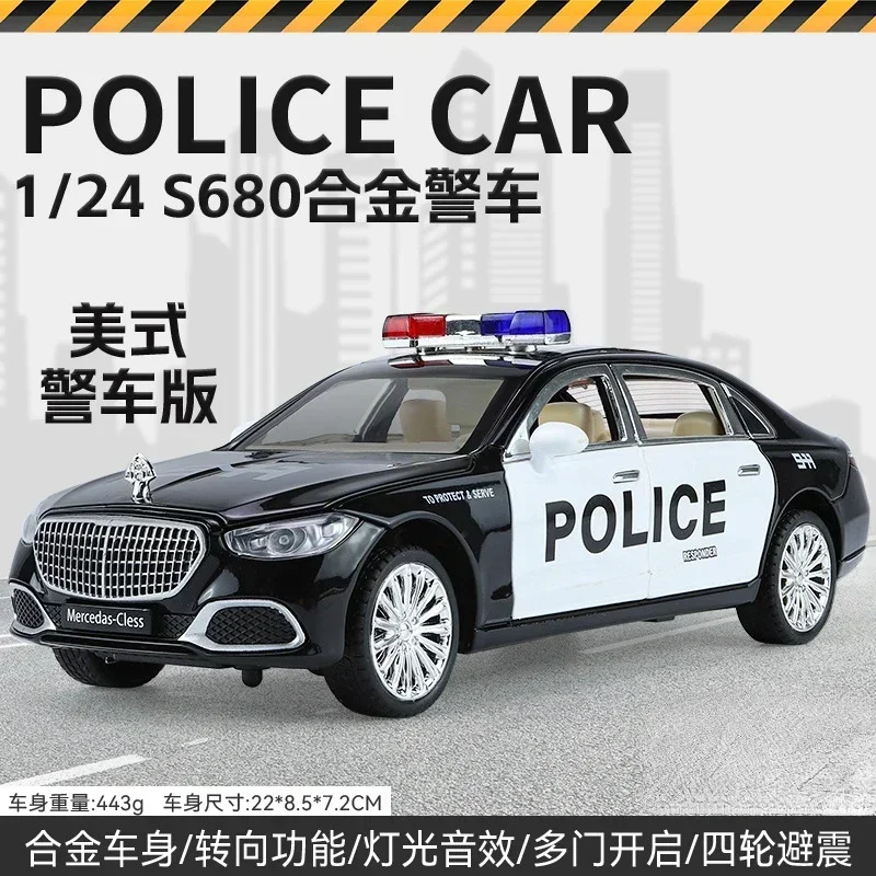 1:24 Scale Mercedes-Benz Maybach S680 Police Car Model 9 1:24 Scale Mercedes-Benz Maybach S680 Police Car Model - Image 9