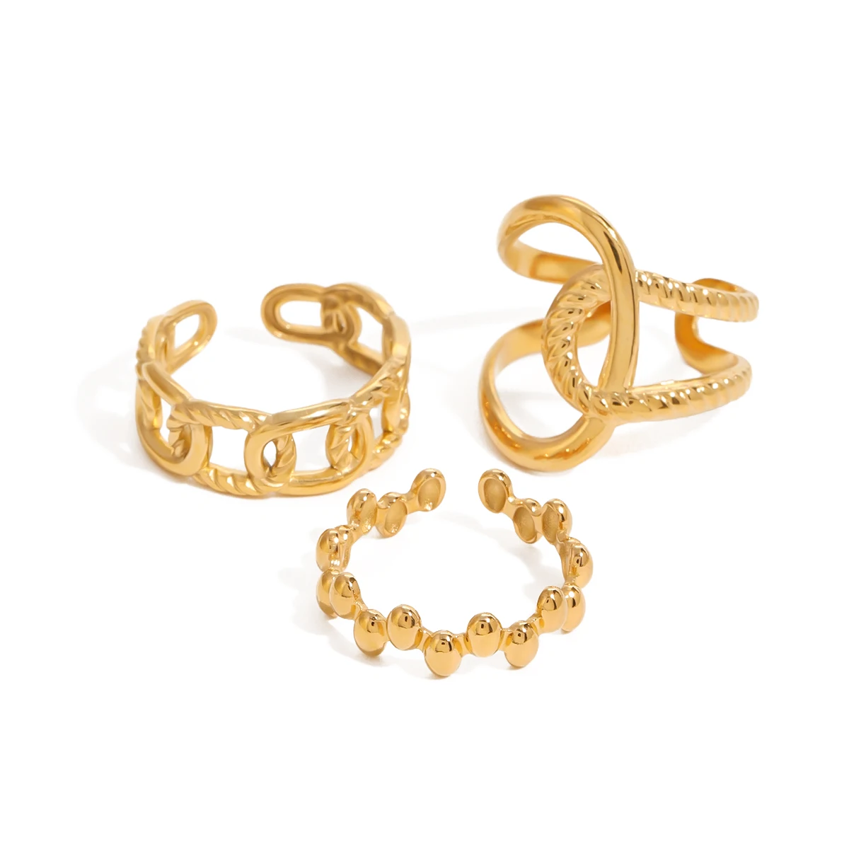 Minimalist Stainless Steel Alien Ring Set for Women 10 Minimalist Stainless Steel Alien Ring Set for Women - Image 10