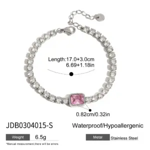 Stainless Steel Heart Bracelet Model JDB0204004-S 15 S88232bd0df72475d9bb43c8f420a2b13v