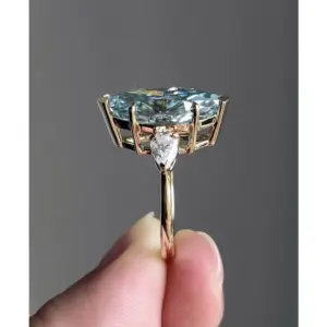 Waterdrop-Shape Blue Iridescent Cocktail Ring 7 S883b5bb6c3ed487ea12a151baf4d585b7