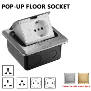 Pop-Up Floor Socket 120x120mm Silver or Gold 11 S883c8334f5f643c1a5220d9f2b011dffA