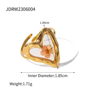Stainless Steel Heart Ring for Women 18 S8858e7d6d64244afb4b62039719eda84G
