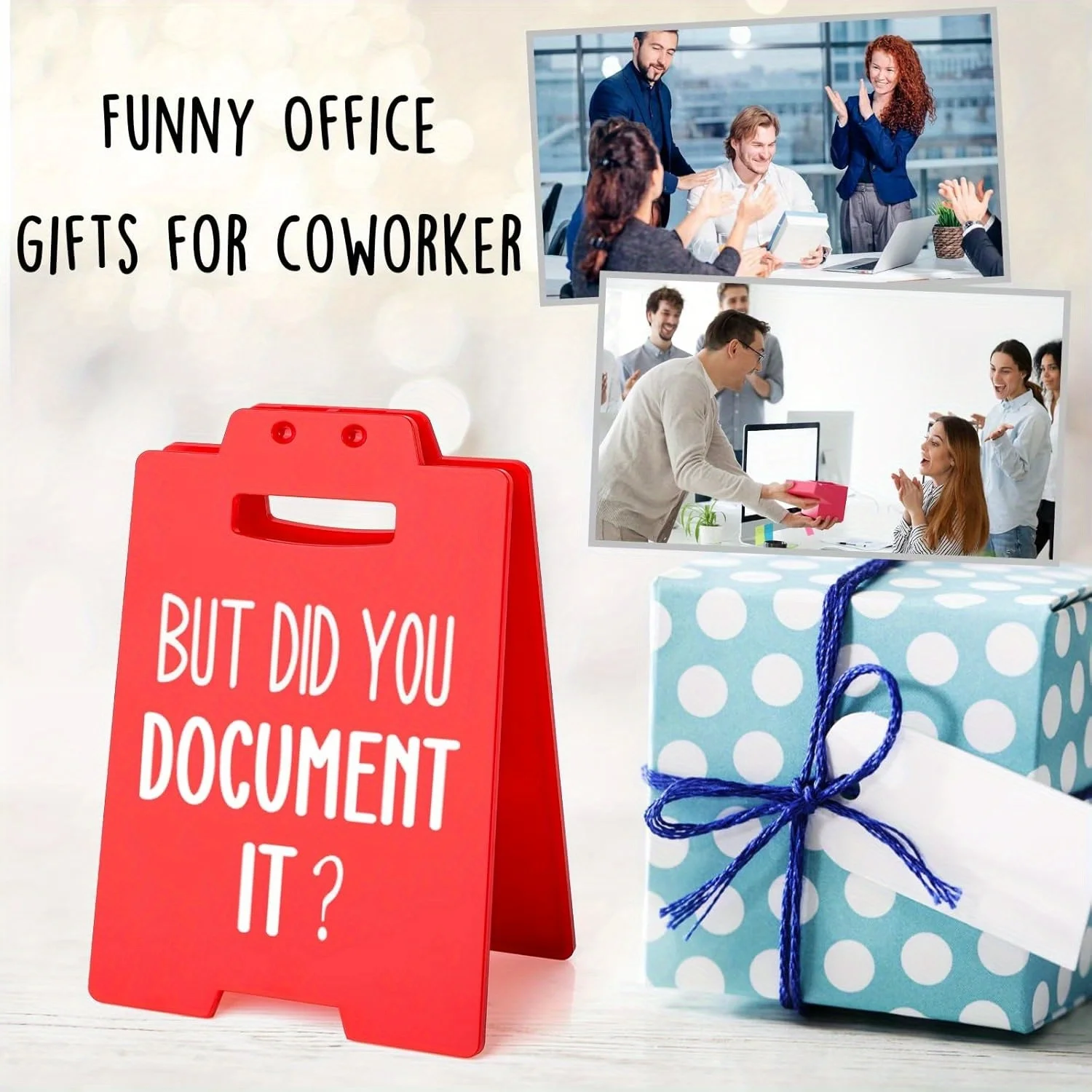 Red Office Desk Sign with Humorous Message 3 Red Office Desk Sign with Humorous Message - Image 3