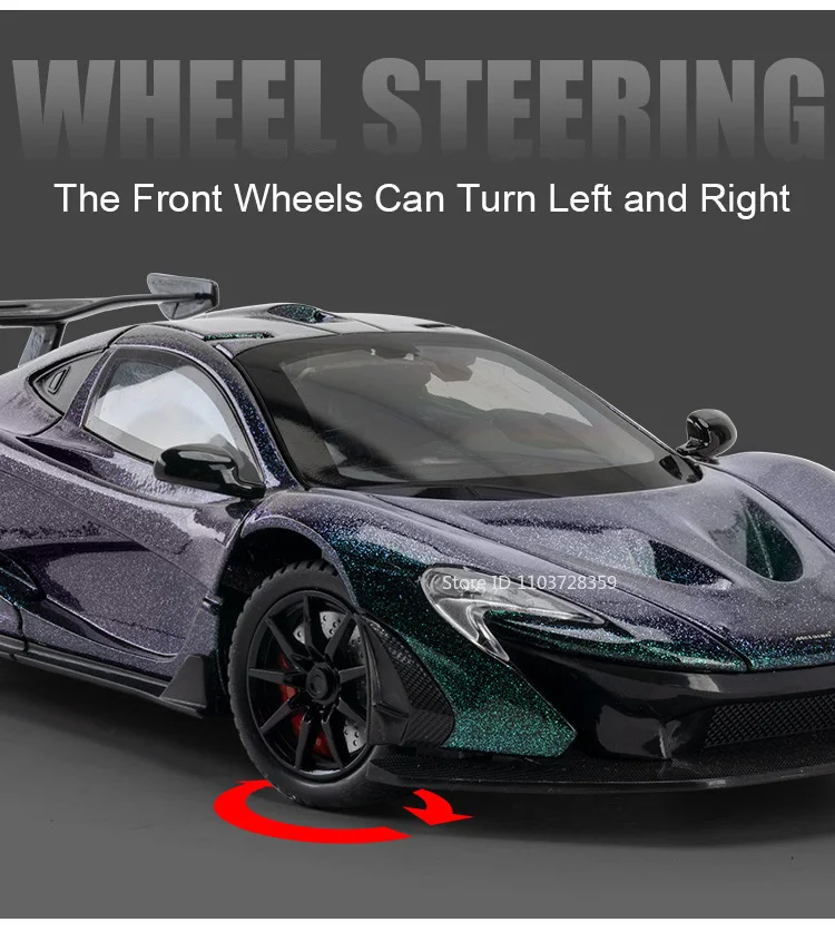 1:24 Scale P1 Sports Car Model with Lights 5 1:24 Scale P1 Sports Car Model with Lights - Image 5