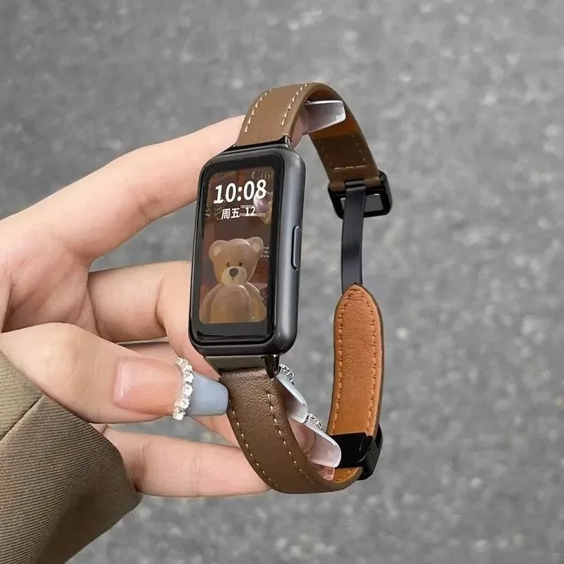 Magnetic Leather Strap for Huawei Band 8/9/10 10 Magnetic Leather Strap for Huawei Band 8/9/10 - Image 10