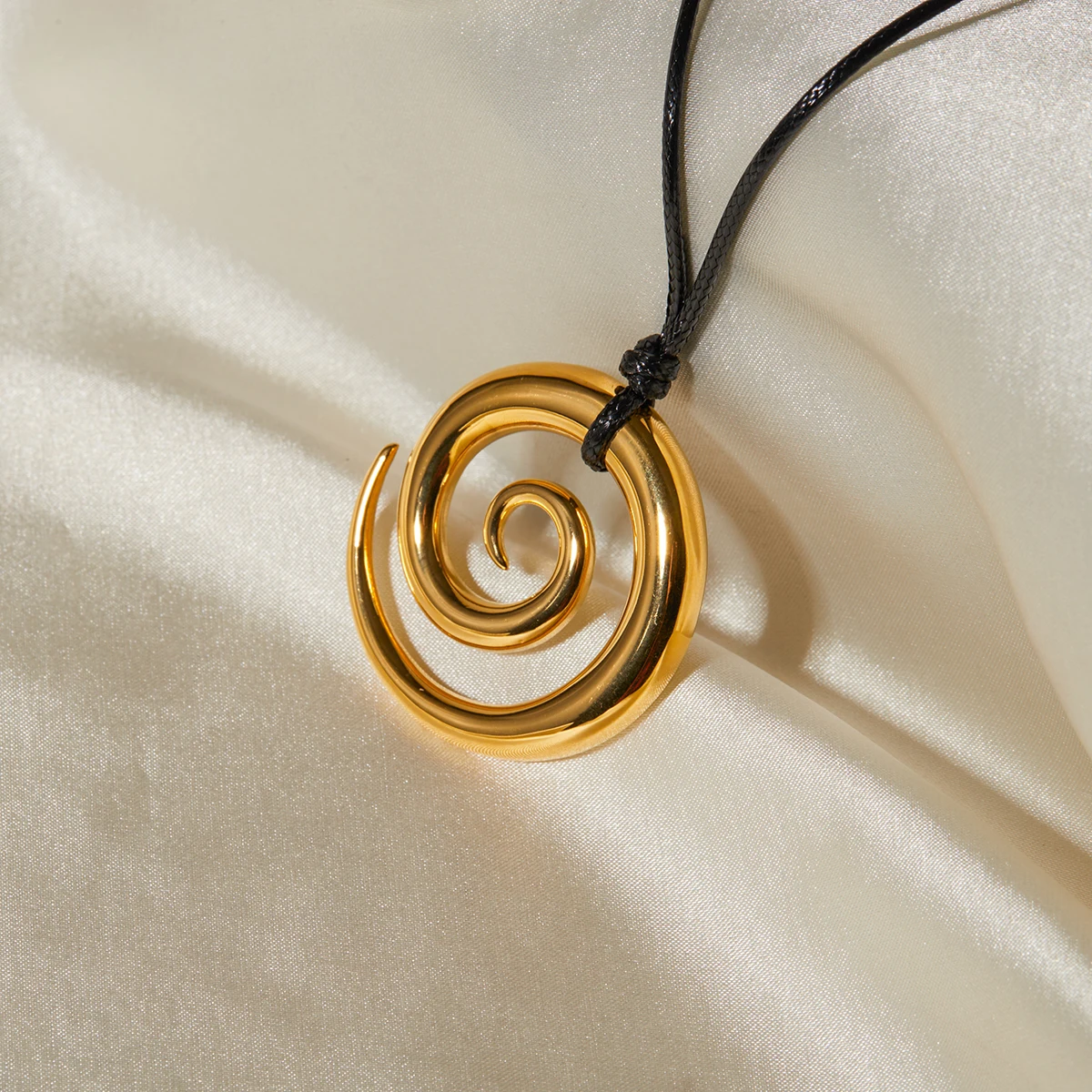 Stainless Steel Gold Spiral Necklace for Women 5 Stainless Steel Gold Spiral Necklace for Women - Image 5