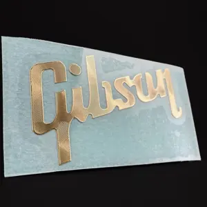 Gold Metal Decal for Gibson Guitar Peghead 5 S89042f54a99740e5ba396c628b4cb9a7D