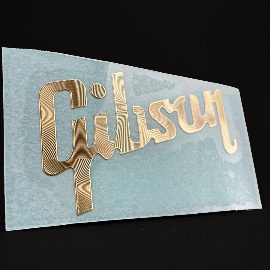 Gold Metal Decal for Gibson Guitar Peghead 2 Gold Metal Decal for Gibson Guitar Peghead - Image 2