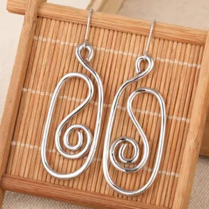 Vintage Silver Spiral Drop Earrings 8 S8904a641c0d64cbd883a293597d82c91j